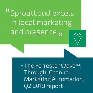 SproutLoud excels in Local Marketing and presence - according to Forrester Research