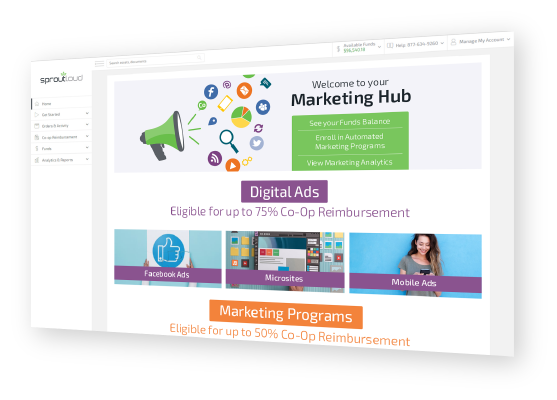 Partner Portal feature within comprehensive distributed marketing platform