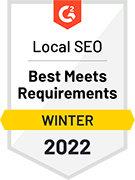 Best Meets Requirements in Local SEO - 2022 - by software review platform G2