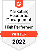 High Performer in Marketing Resource Management - 2022 - by software review platform G2