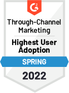 Through- Channel Marketing - Highest User Adoption - Spring 2022 - by software review platform G2