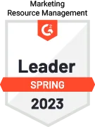 Leader in Marketing Resource Management - Spring 2023 - by software review platform G2