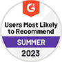 Users Most Likely to Recommend in Local SEO - G2 Spring 2023 Report