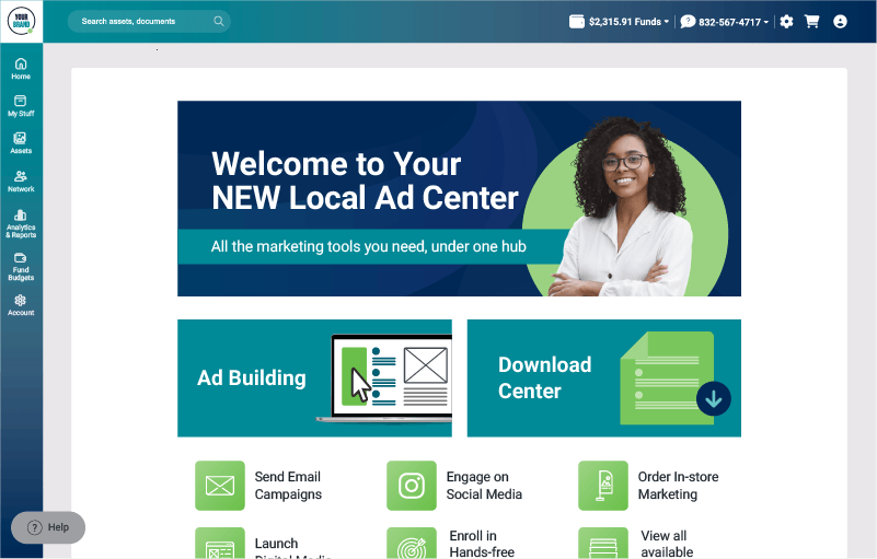 SproutLoud App Local Ad Center